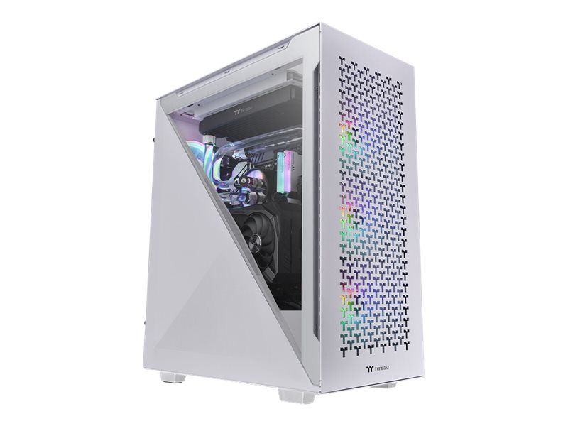Thermaltake Divider 500 TG Air Snow Mid tower ATX panneau latéral fenêtré verre trempé pas d'alimentation PS2 USBAudio