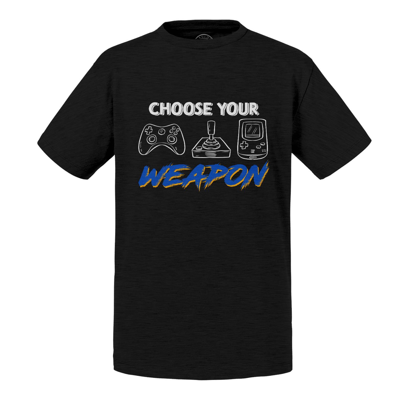 T-Shirt Enfant Choose Your Weapon Jeux Vidéo Retro Gaming Arcade