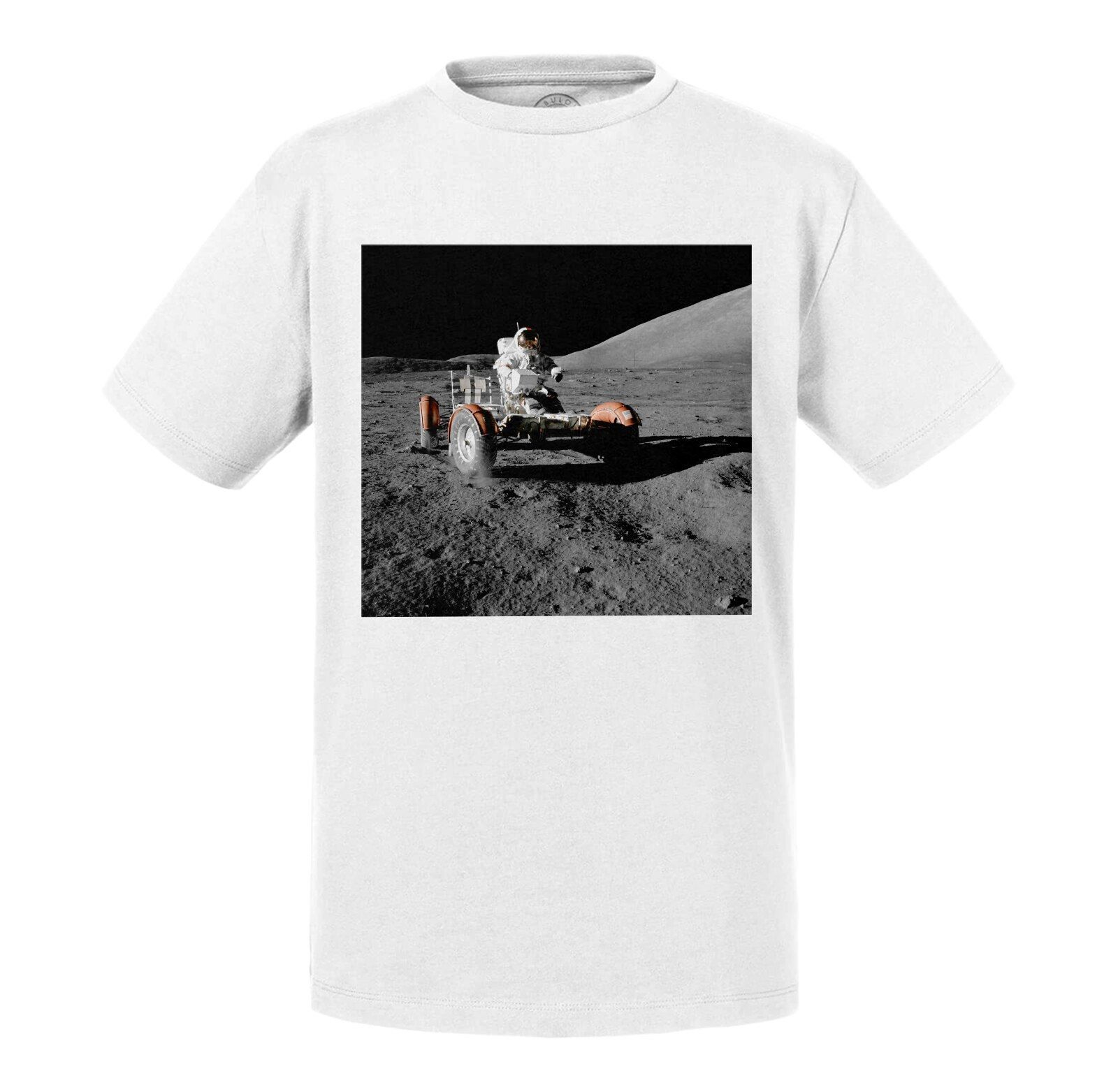 T-Shirt Enfant Vehicule Lunaire Photo Historique Lune Crateres Mission Apollo