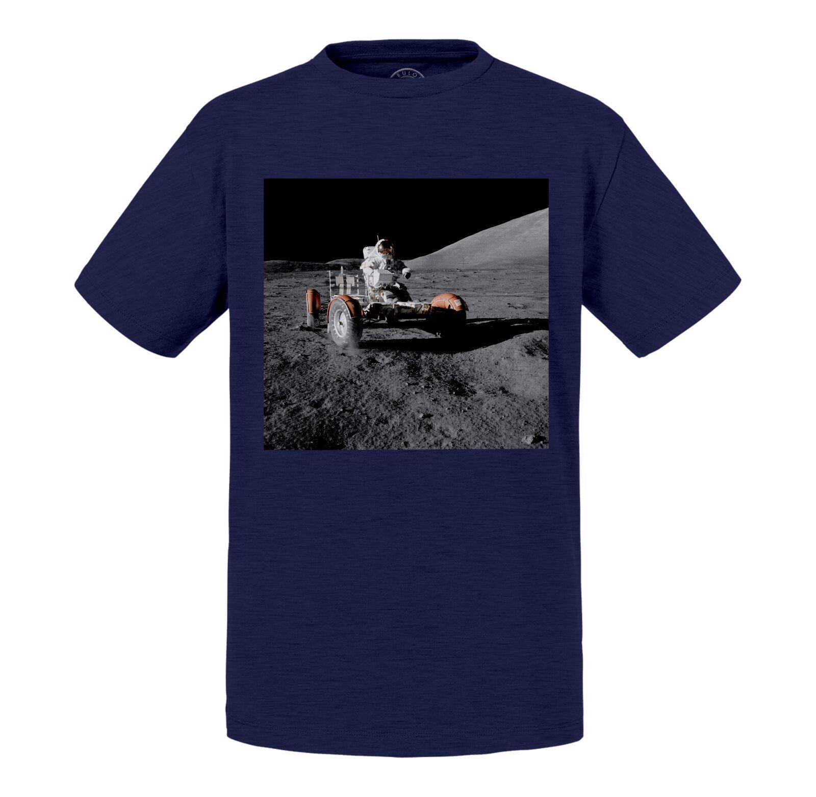 T-Shirt Enfant Vehicule Lunaire Photo Historique Lune Crateres Mission Apollo