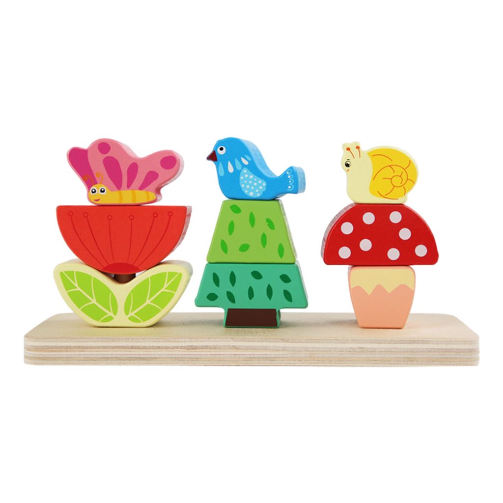  - Pillar Blocks Geometry Early Learning Toys Jouets Empilables Pour Garçons Et