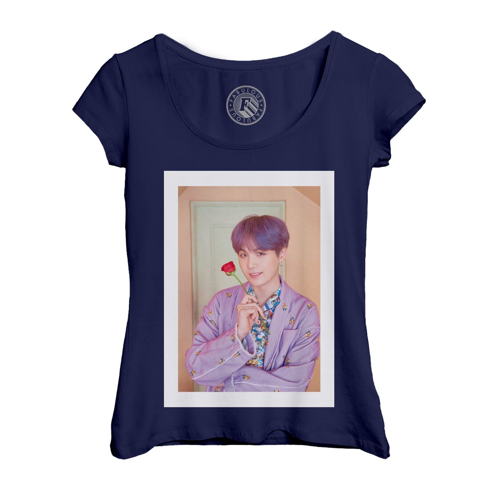 T-Shirt Femme Col Echancré Bts Map Of The Soul: Persona Suga Kpop Stars