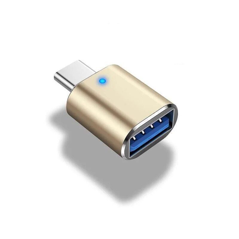 Adaptateur USB 3.0 vers type-c OTG mâle vers Micro USB femelle,convertisseur pour Macbook Samsung S20,connecteur USBC OTG - Type A Gold