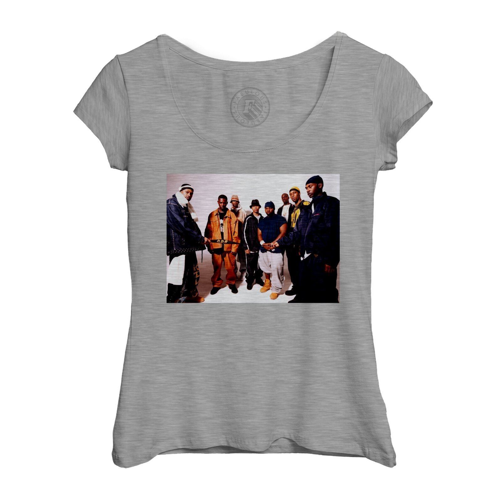 T-Shirt Femme Col Echancré Wu Tang Clan Rap Hip Hop Legends East Coast Rappers 90's