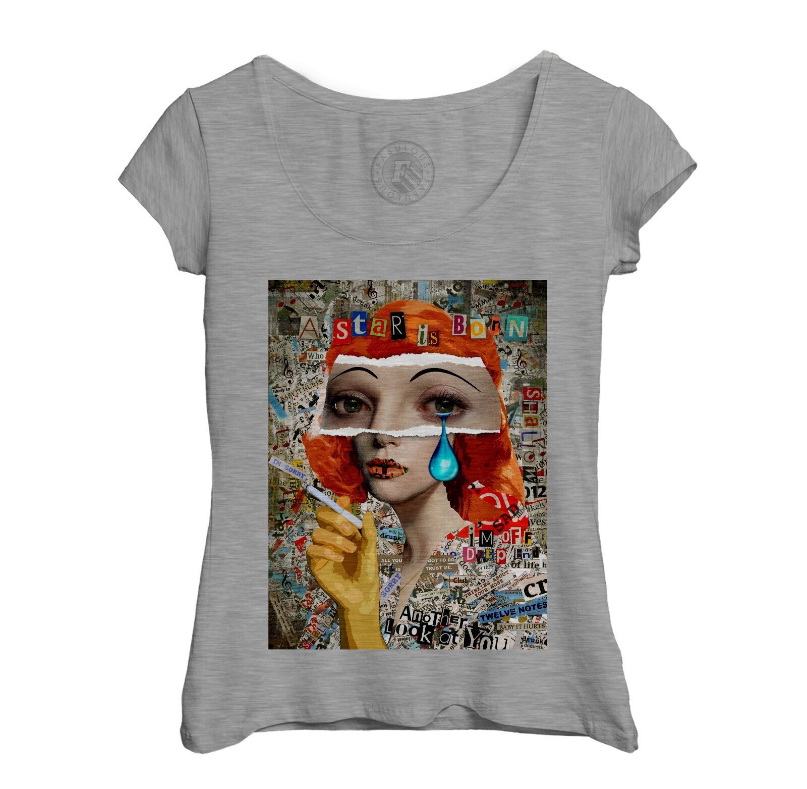 T-Shirt Femme Col Echancré A Star Is Born Inspire Par Richard Hamilton Art Contemporain