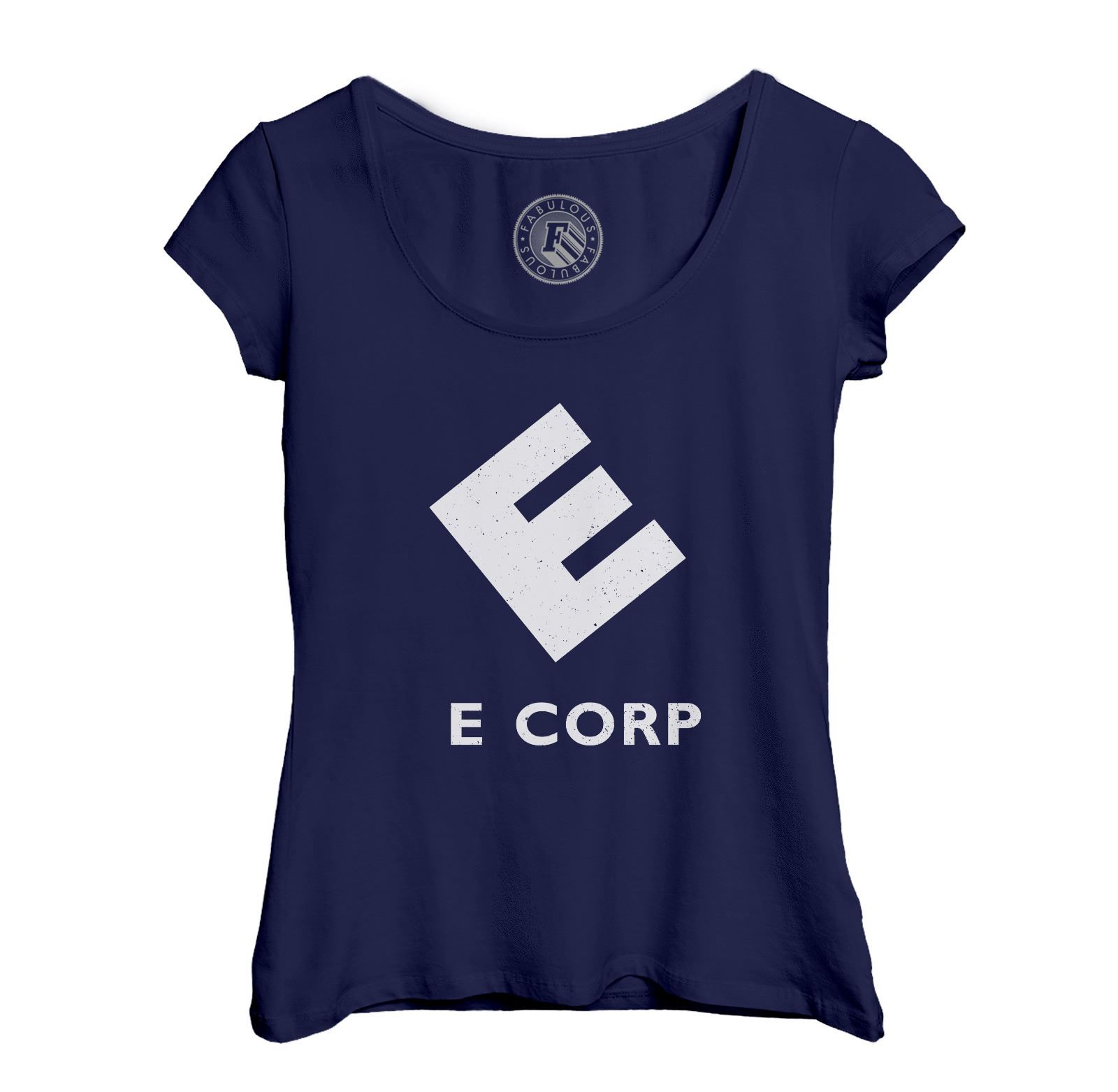 T-Shirt Femme Col Echancré E Corp. Evil Geek Robot Serie Tv