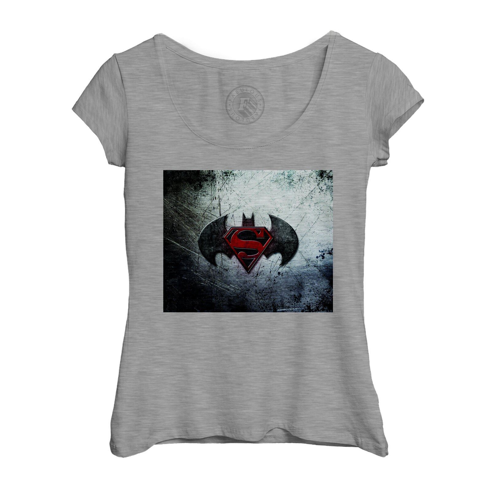 T-Shirt Femme Col Echancré Batman Vs Superman Bande Dessinee Comics