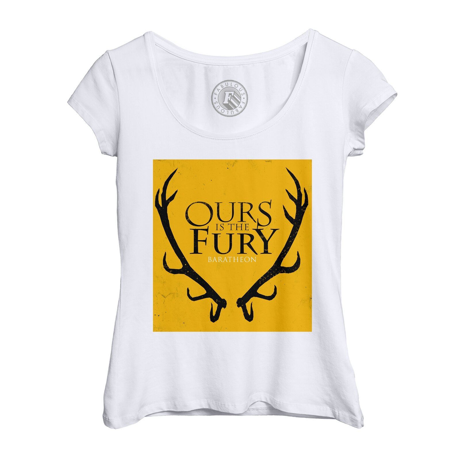 T-Shirt Femme Col Echancré Game Of Thrones King Baratheon Ours Is The Fury