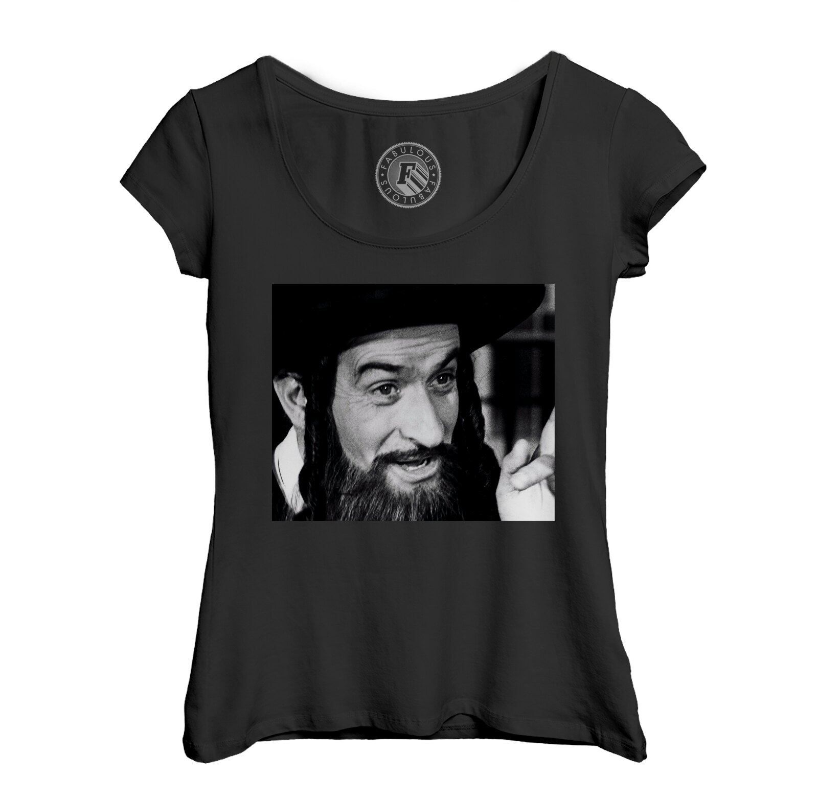 T-Shirt Femme Col Echancré Rabbi Jacob C'est Un Miracle Salomon Louis De Funes Film Francais