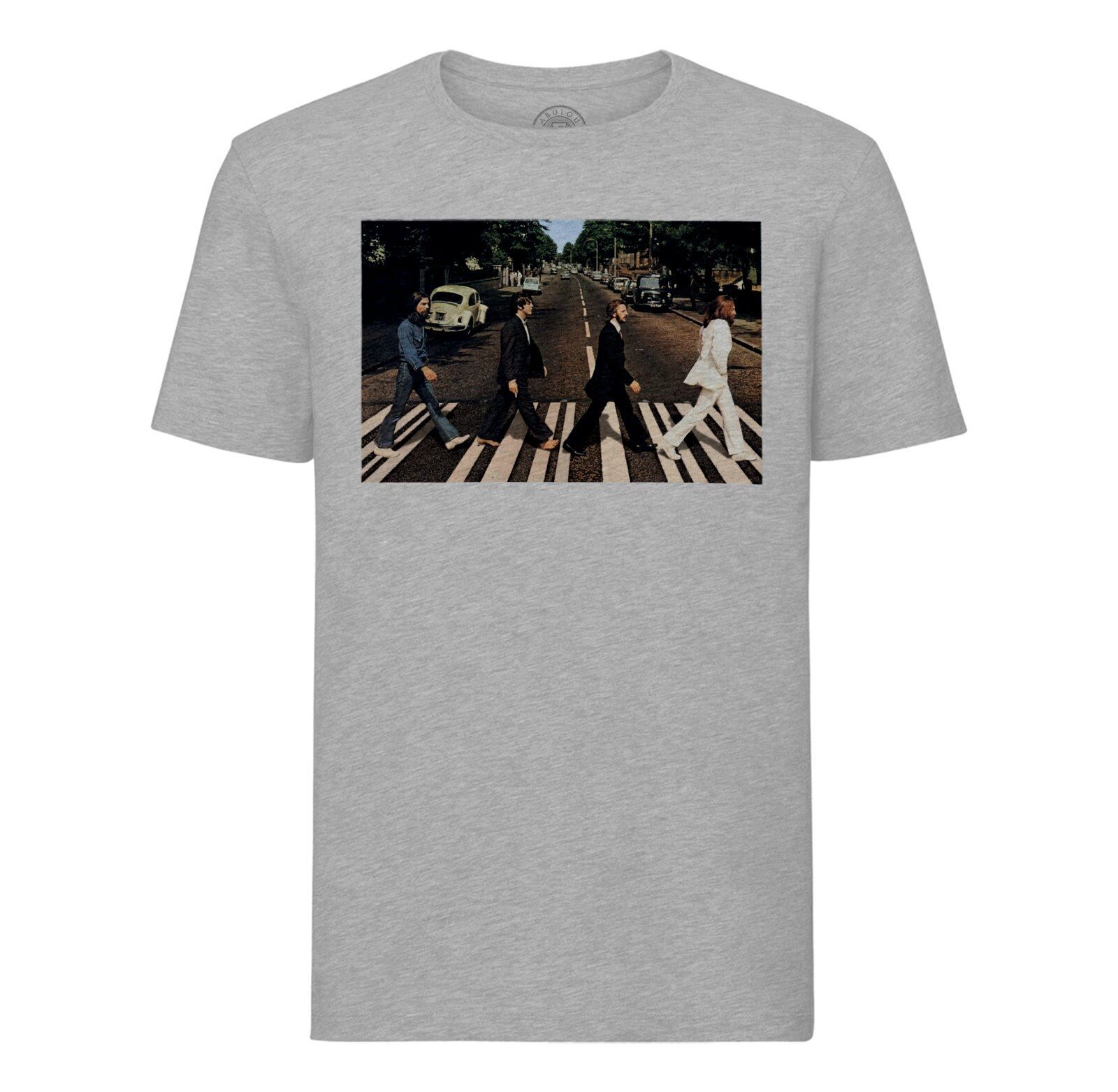 T-Shirt Homme Col Rond The Beatles Abbey Road Cover Superstar Pop Vintage Photo 70's