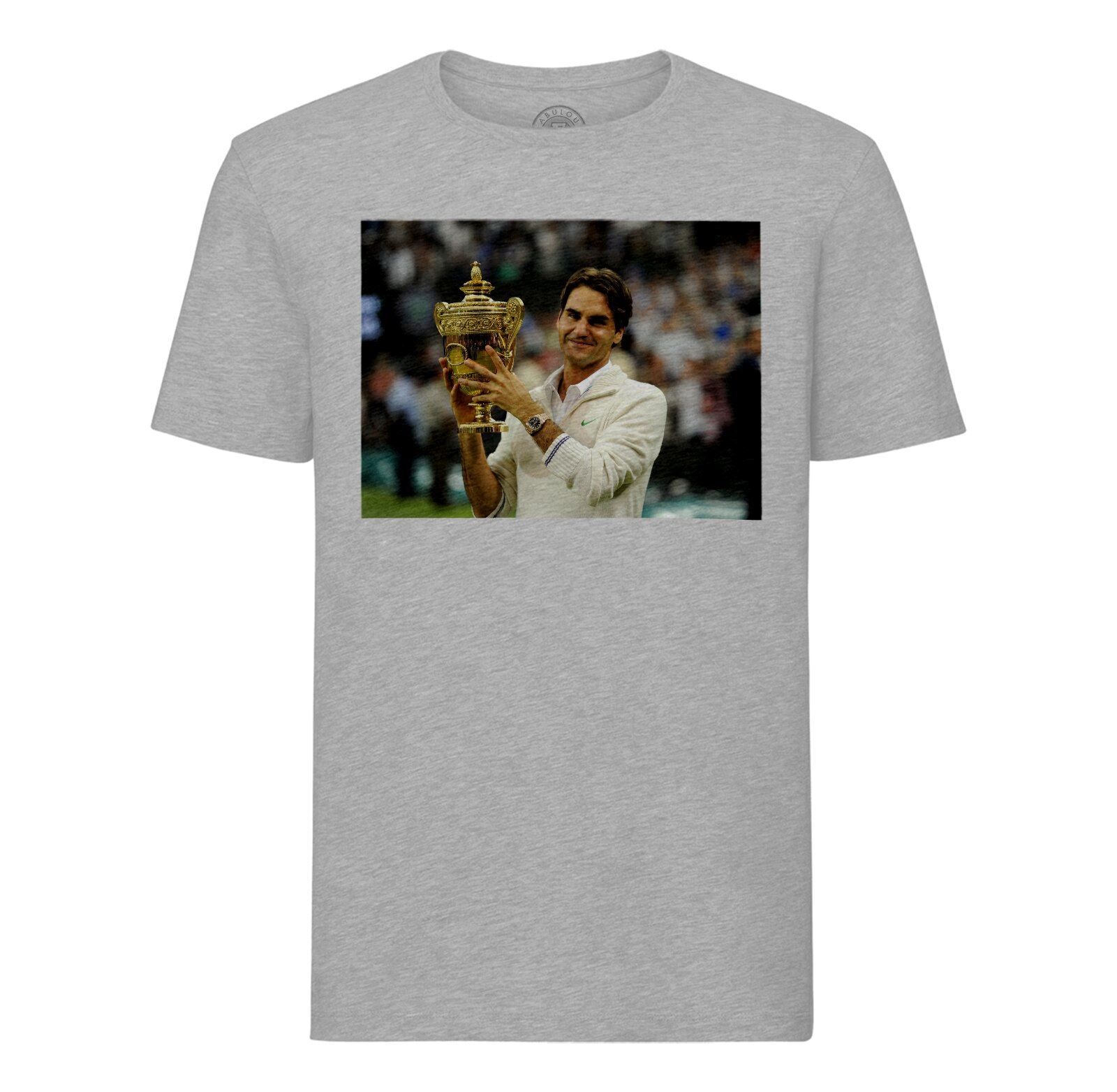 T-Shirt Homme Col Rond Trophee Grand Chelem Champion Roger Federer Tennis Superstar Sport