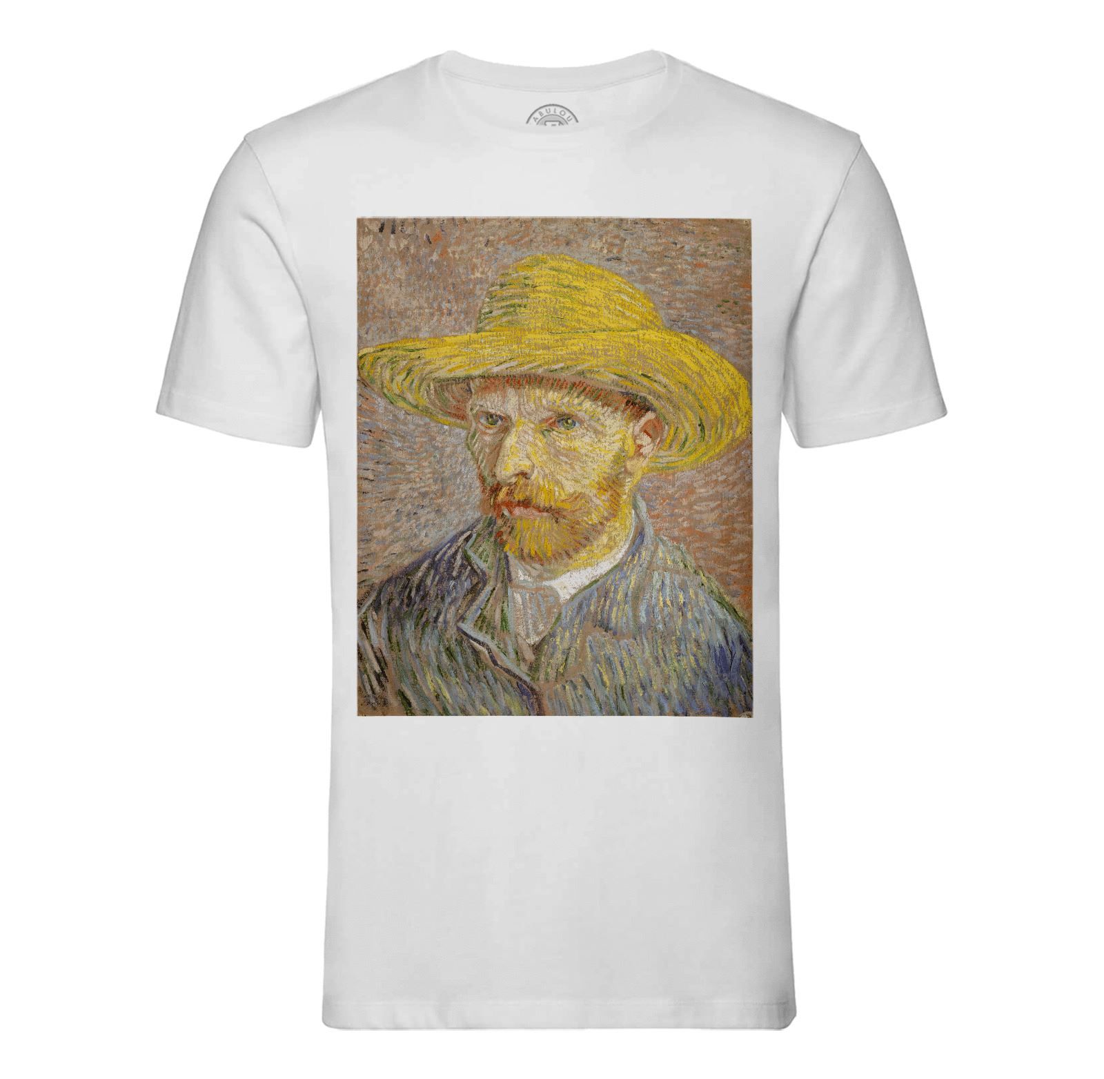 T-Shirt Homme Col Rond Autoportrait Avec Un Chapeau De Paille Van Gogh Peinture Post Impressionisme 1887