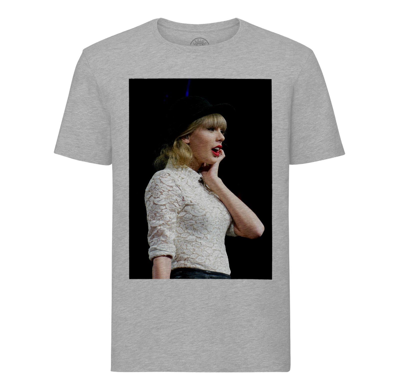 T-Shirt Homme Col Rond Taylor Swift Spectacle Chapeau Photo De Star Célébrité Musique