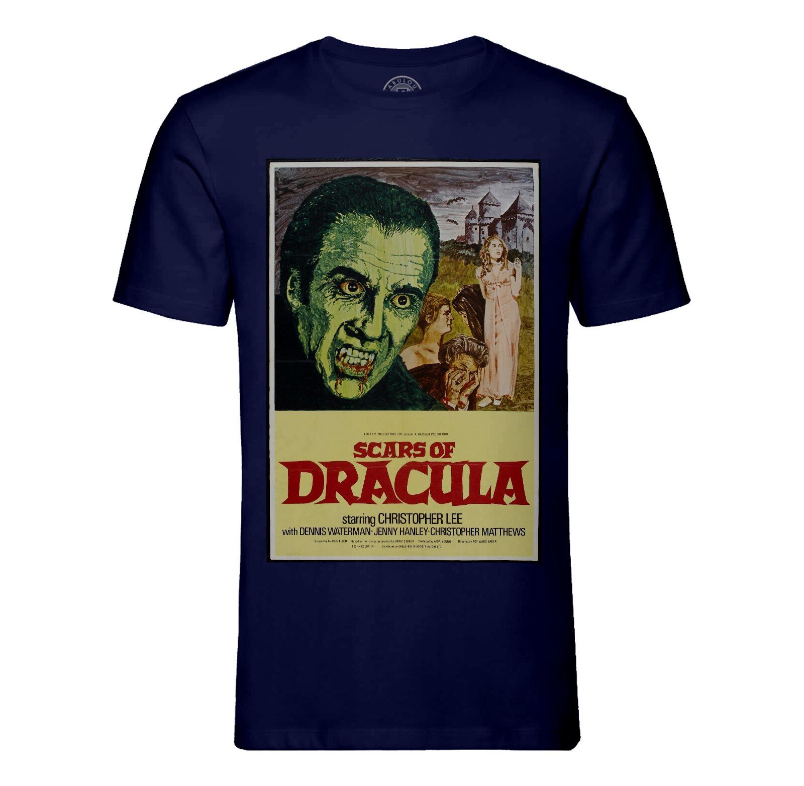 T-Shirt Homme Col Rond Scars Of Dracula Vieille Affiche De Film Rétro Poster Cinéma Vintage Horreur