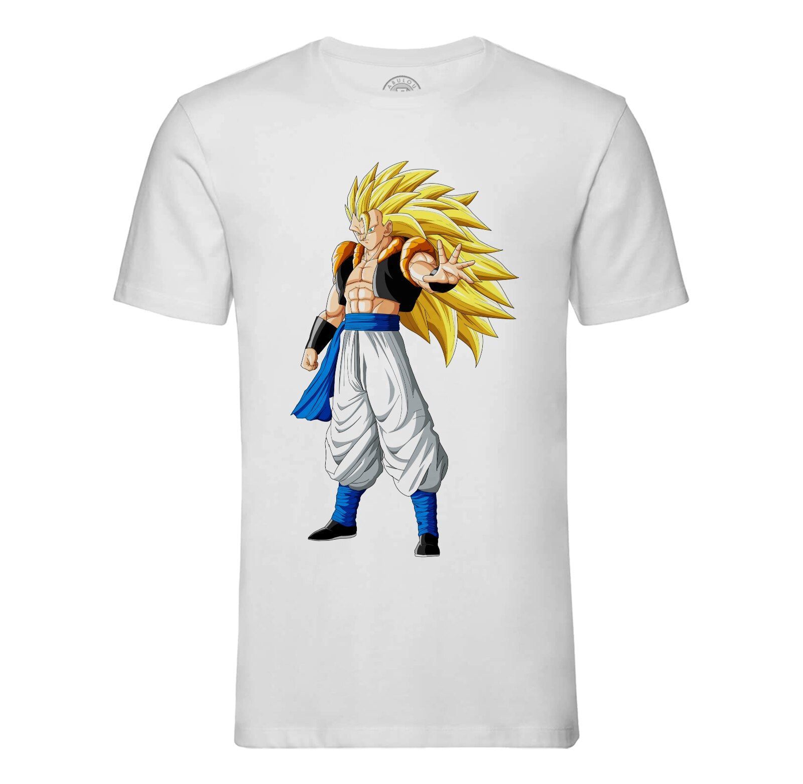 T-Shirt Homme Col Rond Dragon Ball Z Fusion Gogeta Anime Manga Japon