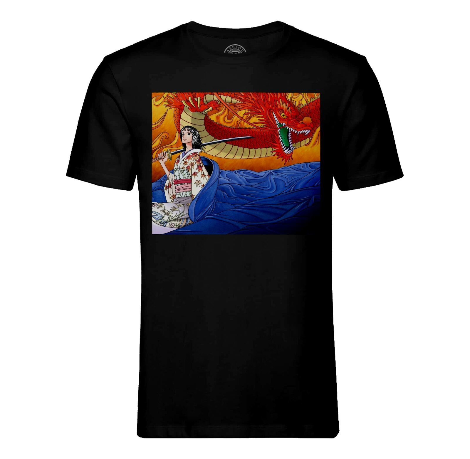 T-Shirt Homme Col Rond Nico Robin Dragon One Piece Pirates Manga