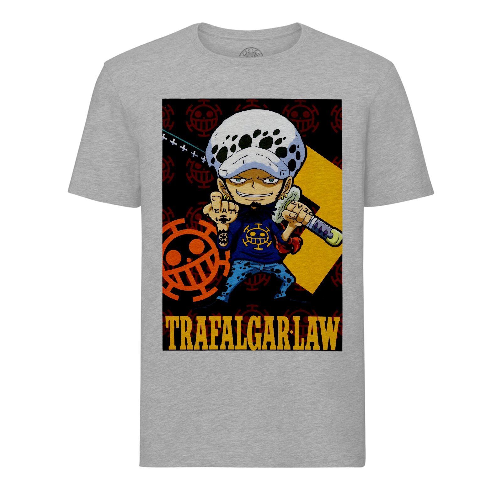 T-Shirt Homme Col Rond One Piece Manga Trafalgar Law Mini Anime