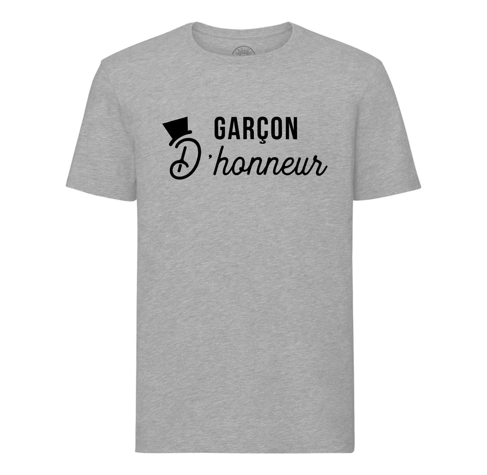 T-Shirt Homme Col Rond Garçon D'honneur Chapeau Mariage Marié Gentleman