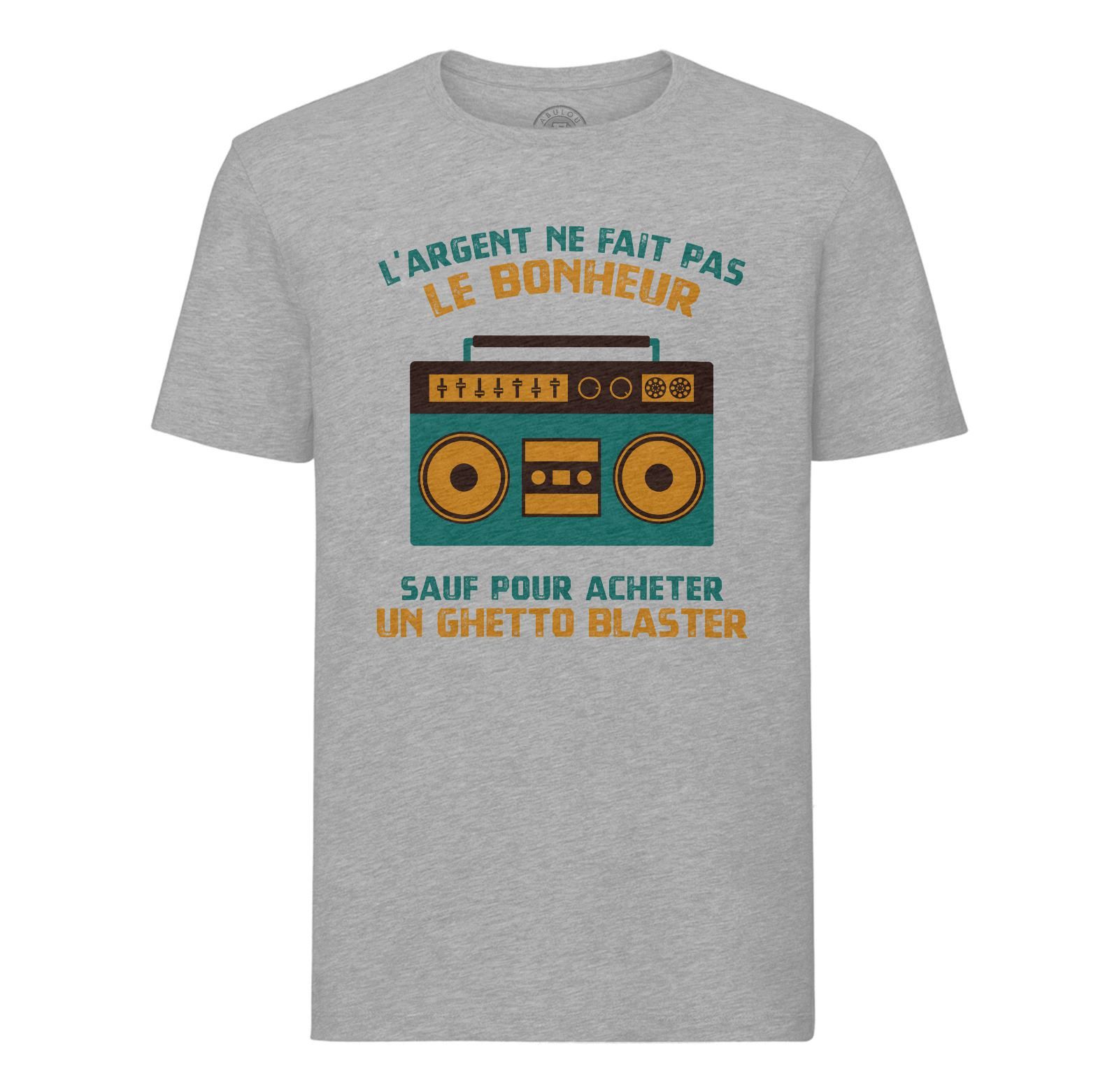 T-Shirt Homme Col Rond Radio-Cassettes - L'argent Ne Fait Pas Le Bonheur