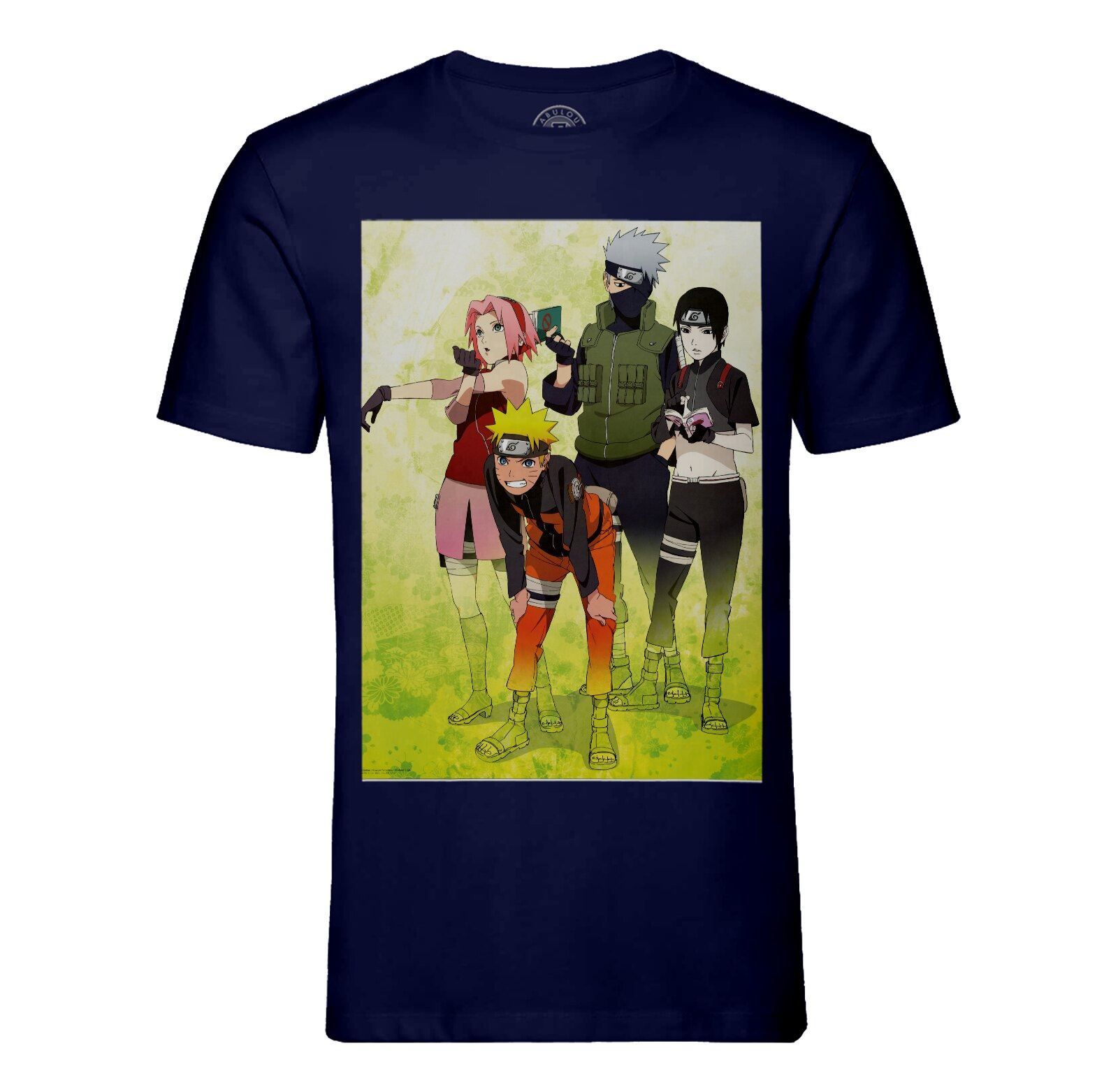 T-Shirt Homme Col Rond Naruto Team 7 Sakura Kakashi Sai Manga Anime