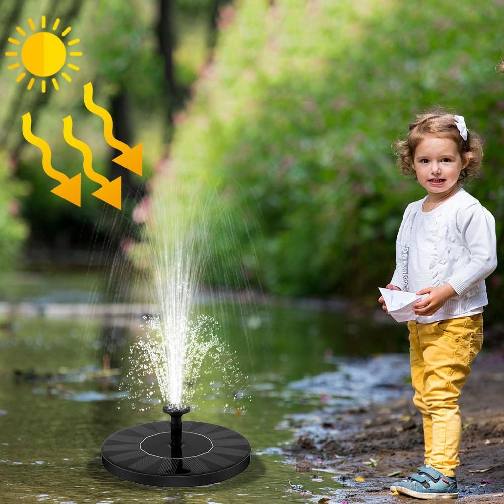 Mini fontaine à pompe solaire, fontaine à eau solaire, panneau solaire pour jardin, piscine, étang, décoration de jardin, en Stock