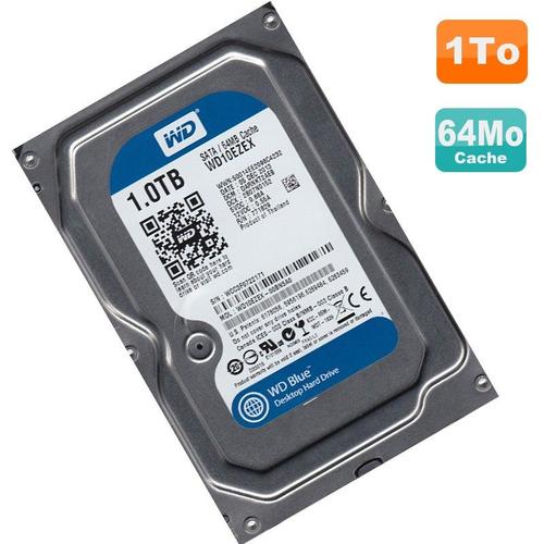 Disque Dur 1To Western Digital Blue Sata 3.5" Wd10Ezex-00Bn5A0 64Mo 7200 Rpm