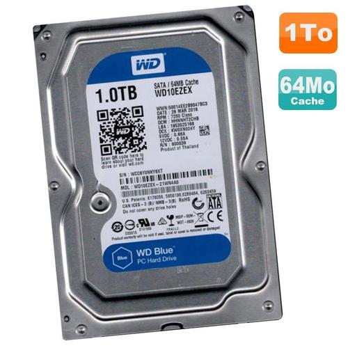 Disque Dur 1To Western Digital Blue Sata Iii 3.5' Wd10Ezex-21Wn4A0 7200Rpm 64Mo