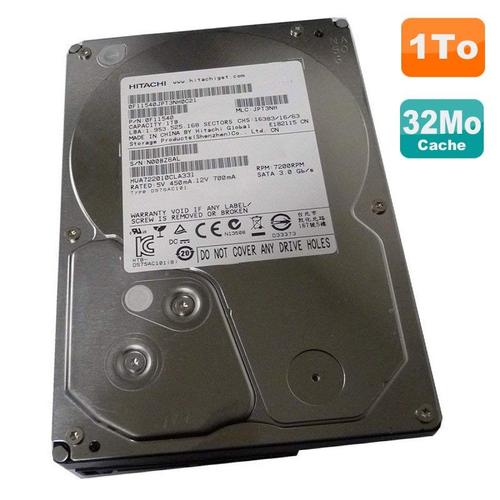 Disque Dur 1To Sata 3.5" Hitachi Hua722010Cla331 A7K2000 0F11540 Ultrastar