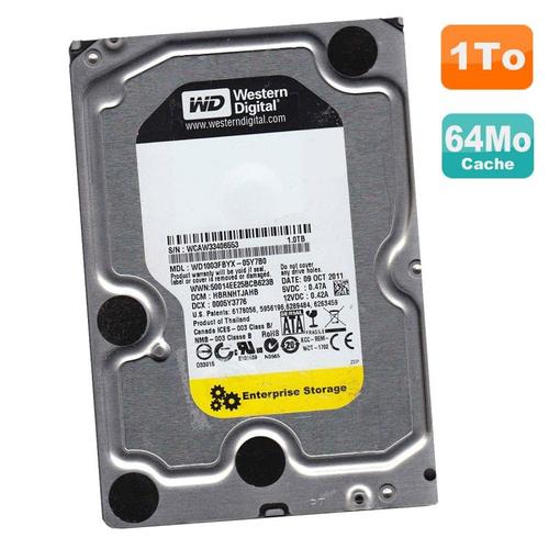 Disque Dur 1To Sata 3.5" Wd Ibm Wd1003Fbyx-05Y7B0 108-00268+A0 00V7466 00V7467