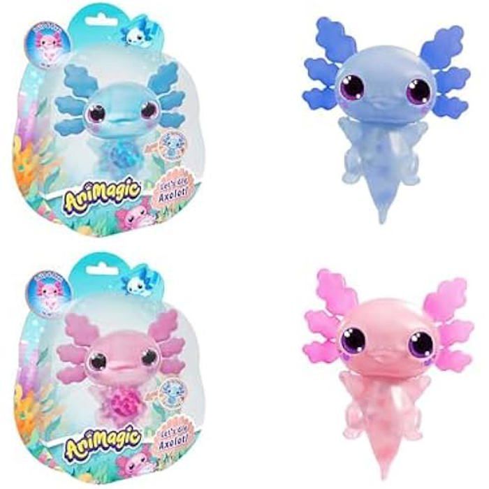 Animagic Let' Glo Axolotl Poisson Gallegiante Qui Brille Dans 'eau Absorption Casusale Entre Et