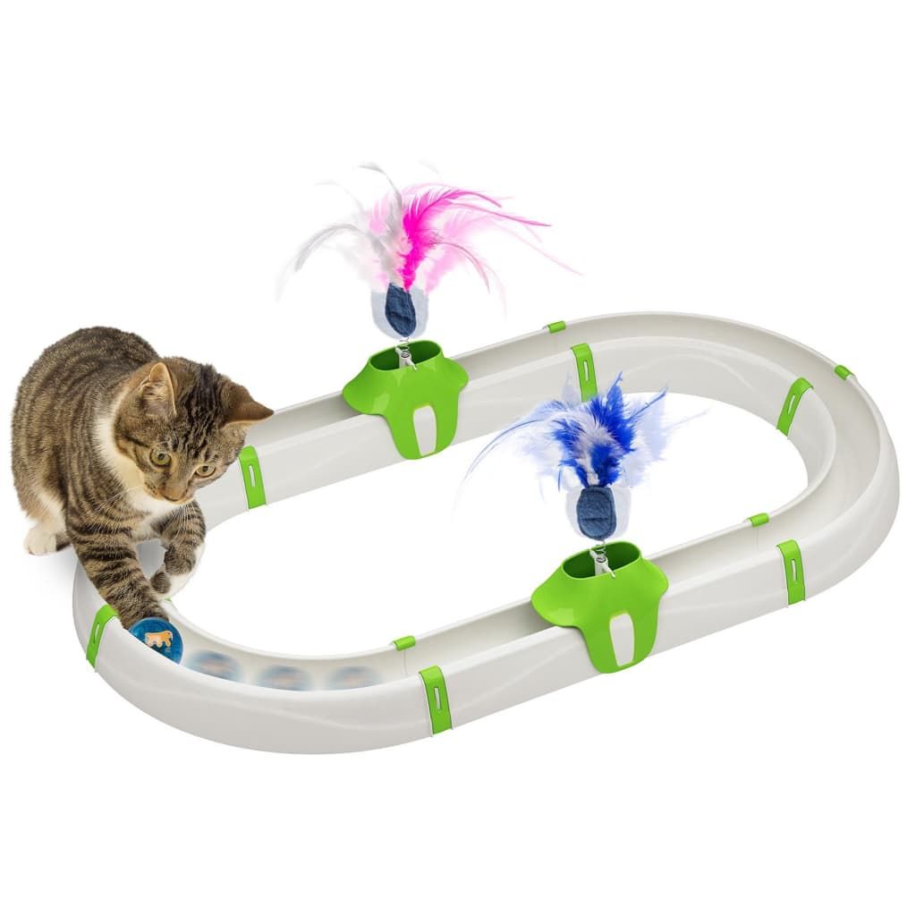 Comparer les prix de Ferplast Jouet Pour Chat Amusement En Circuit Turbine Blanc