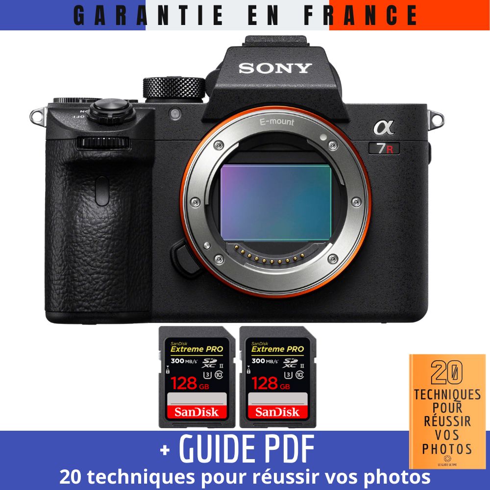 Sony a7R IVa Nu + 2 SanDisk Extreme PRO UHS II SDXC 300 MB/ + Guide PDF 20 TECHNIQUES POUR RÉUSSIR VOS PHOTOS - vue 2