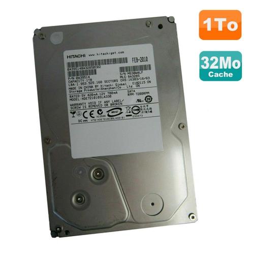 Disque Dur 1To Sata Ii 3.5" Hitachi Hde721010Sla330 0A39514 Ba3285 108-00197+A1