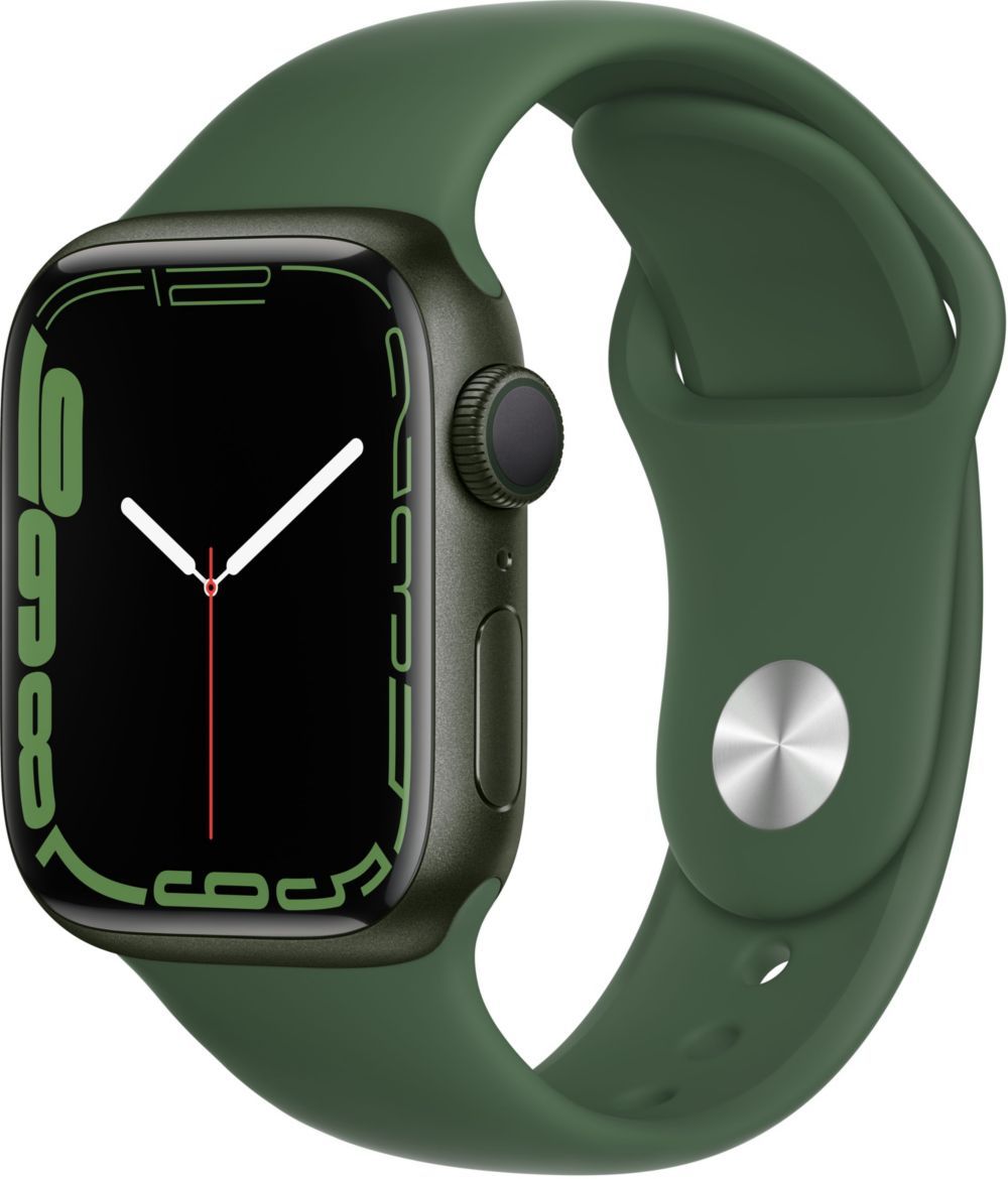 Apple Watch Series 7 (GPS) - Boitier 41 mm Aluminium Vert avec Bracelet Sport Vert