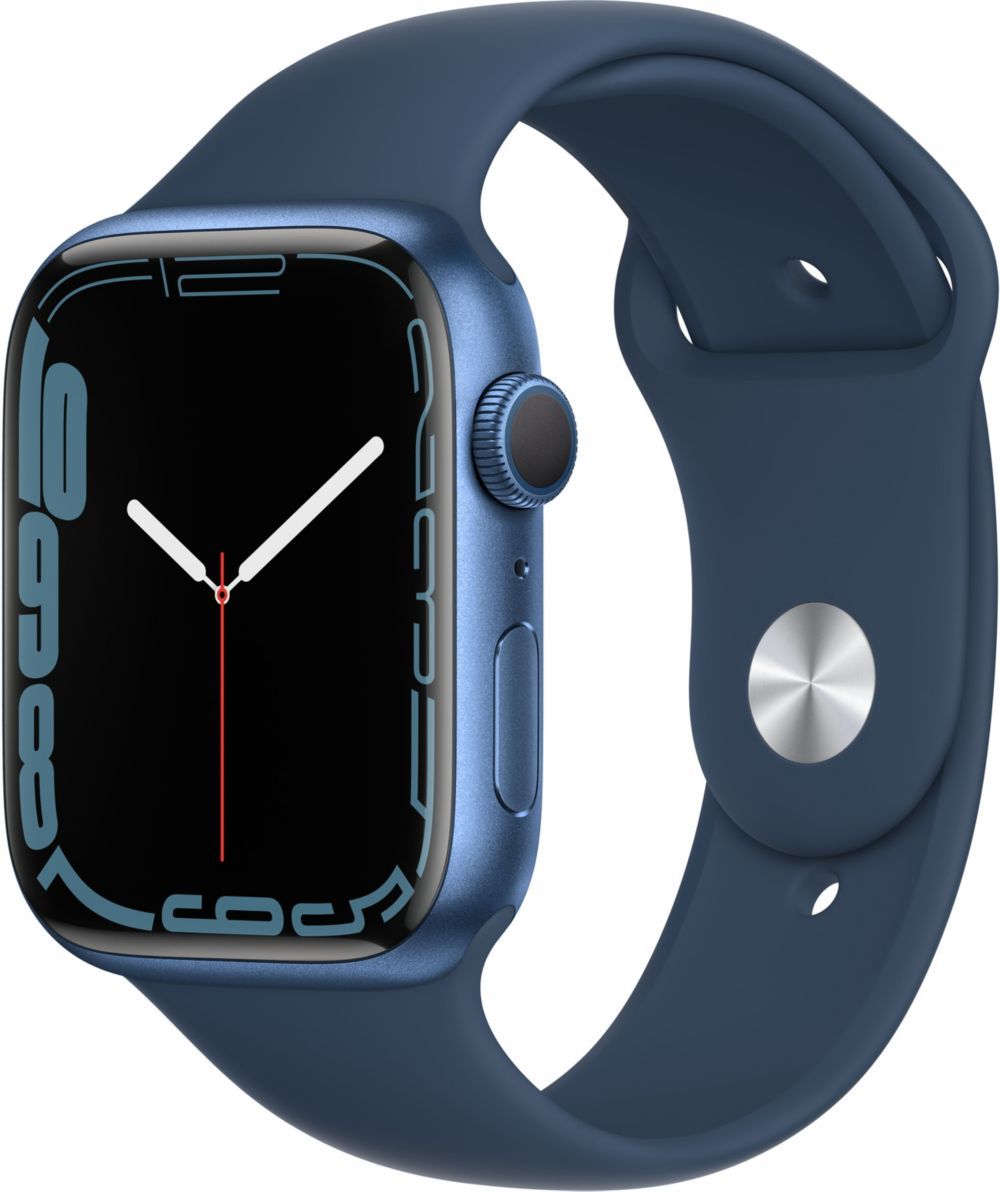 Apple Watch Series 7 (GPS) - Boitier 45 mm Aluminium Bleu avec Bracelet Sport Bleu