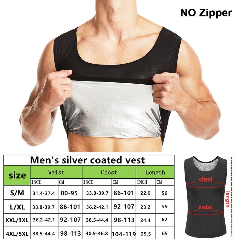 T-Shirt Moulant Pour Homme, Effet Sauna, Amincissant, Effet Perte De Poids