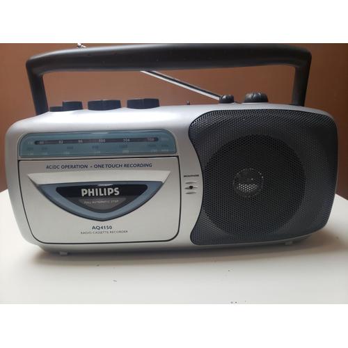 Radio Poste Enregistreur Lecteur Cassette K7 Magnetophone Dictaphone Philips Aq4150