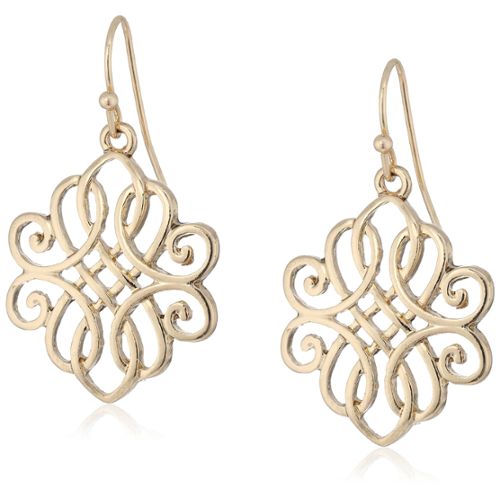 18k or blanc rempli Boucles d/'oreilles Coeur Dangle CALIN Zircon Gold Filled Charms Fashion Jewelry