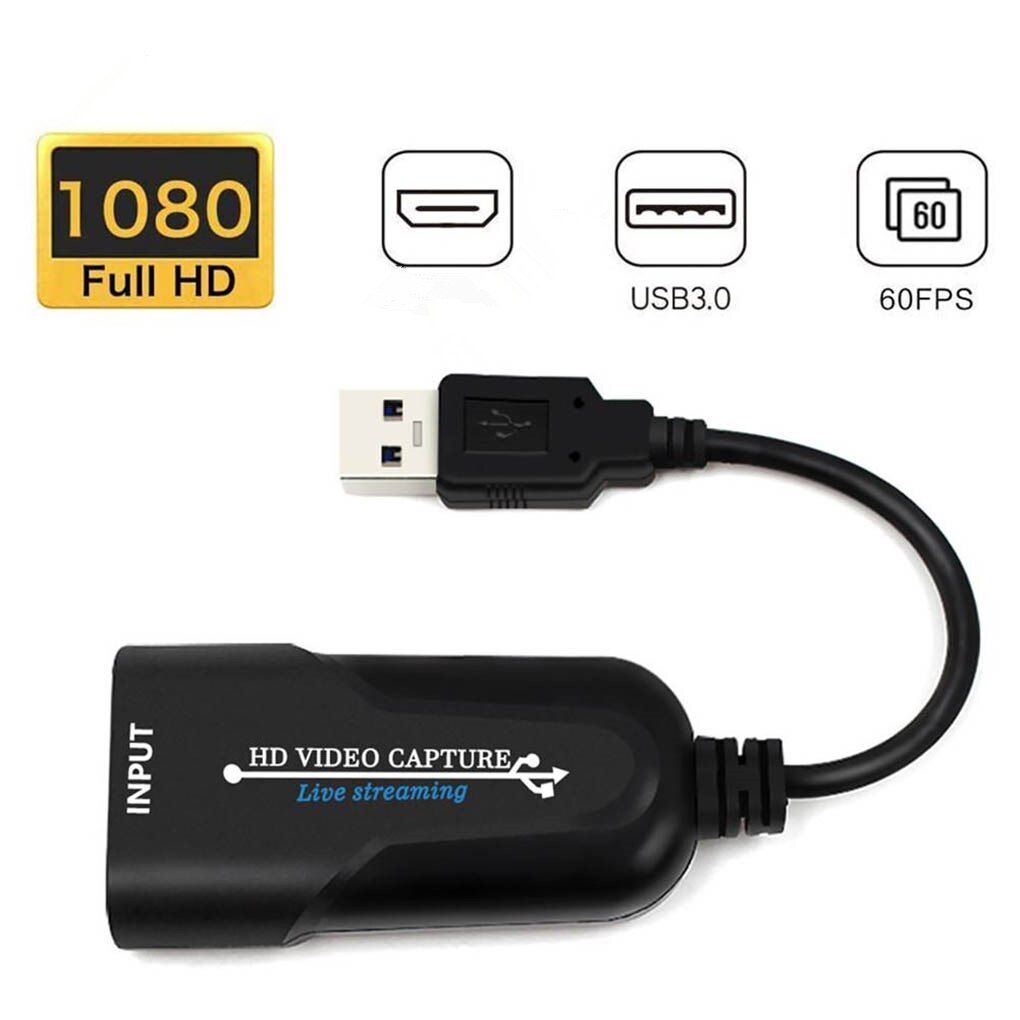 LiNKFOR Boitier Acquisition Vidéo 4K Carte Acquisition Vidéo USB 3.0 avec  MIC in HDMI Loop Carte Graphique Externe 1080P Faible Latence Game  Streaming