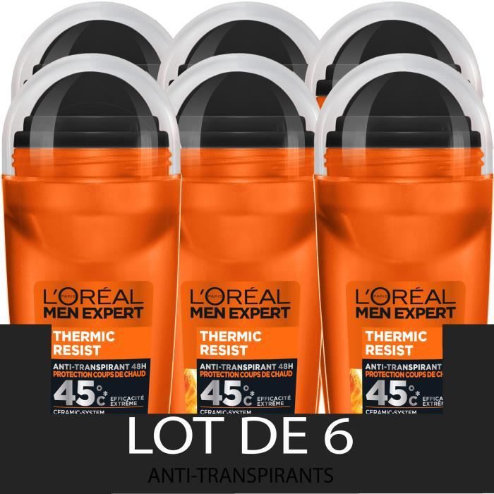 [Lot De 6] 'oreal Men Expert Déodorant Bille Thermic Resist 50 Ml