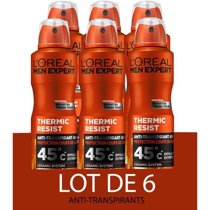 [Lot De 6] 'oreal Men Expert Déodorant Thermic Resist 200 Ml