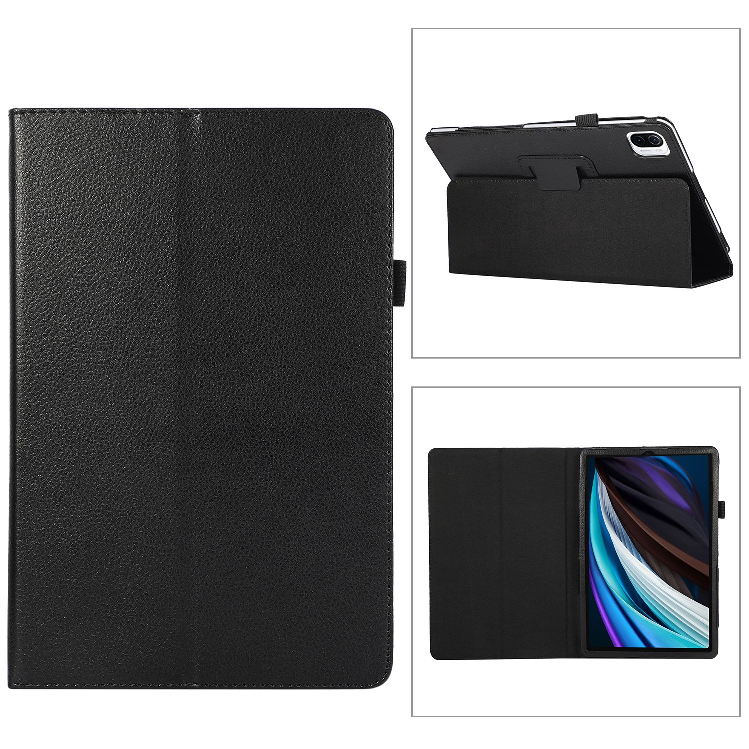 Housse Xiaomi Pad 5 / Pad 5 Pro 2021 Wifi - 4g/Lte Noire Avec Stand - Etui Coque Noir De Protection Tablette Xiaomi Pad 5 / Pad 5 Pro 11 Pouces - Accessoires Pochette Xeptio Case