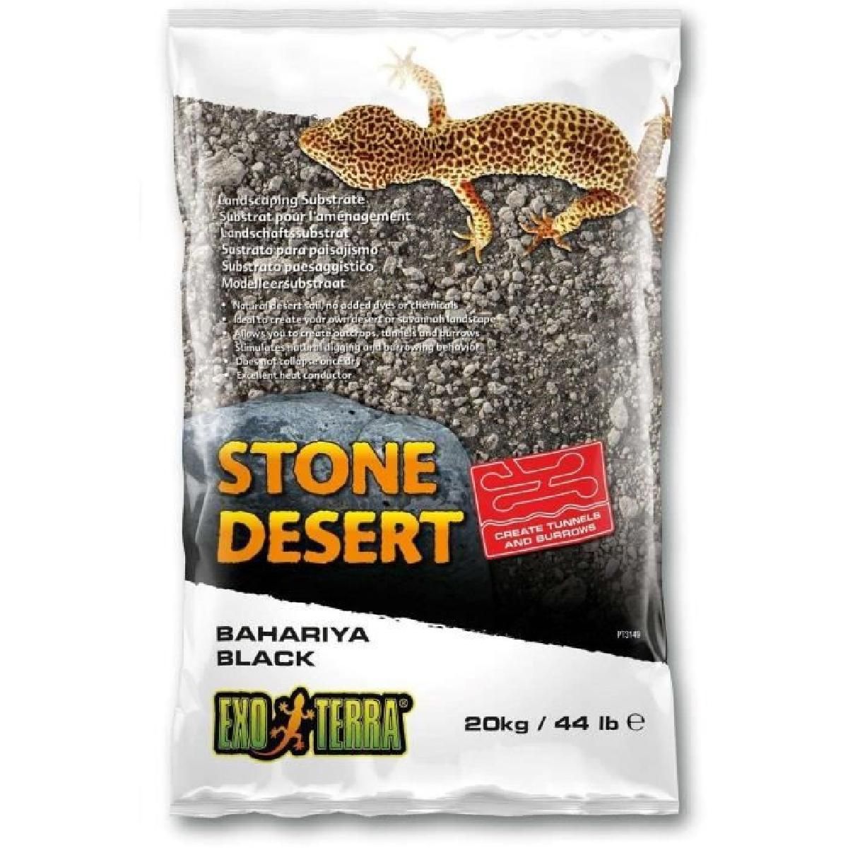 Comparer les prix de Exo Terra Substrat Désert De Pierres Bahariya 20kg - Noir - Pour Reptiles