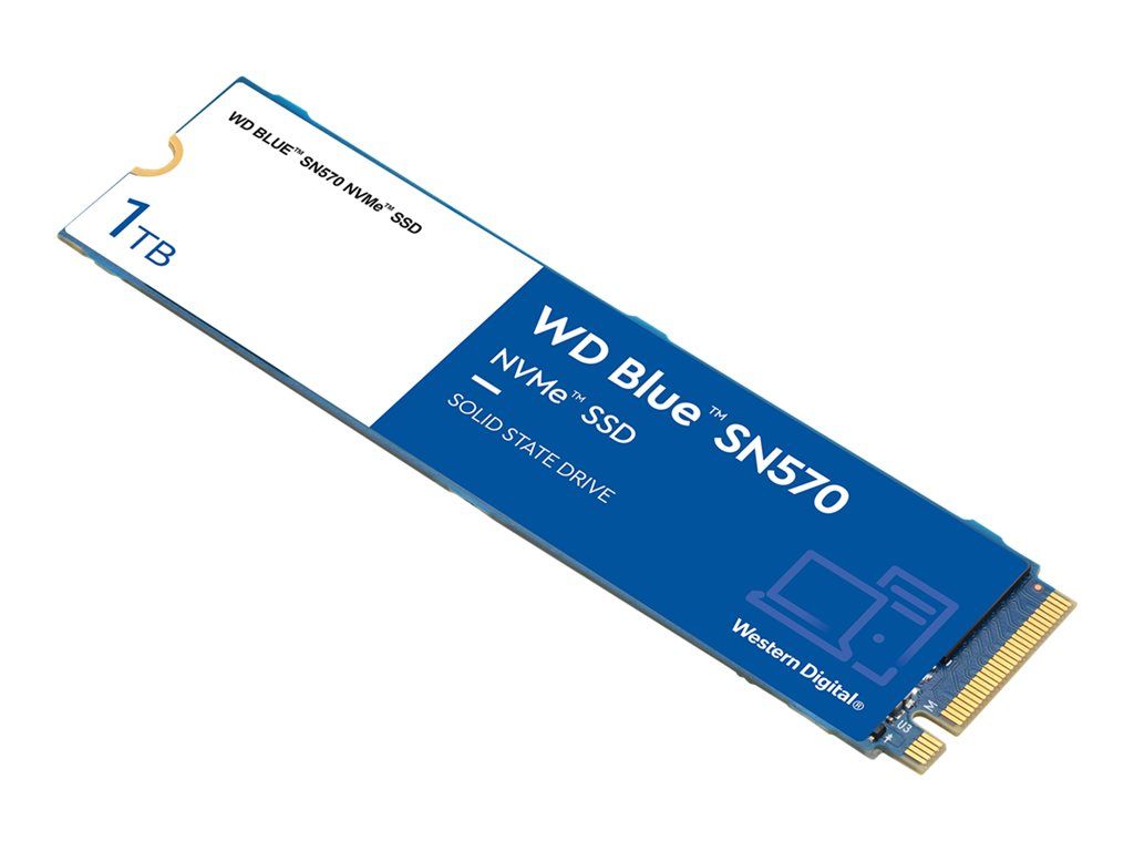 WD Blue SN570 NVMe SSD WDS100T3B0C - SSD - 1 To - interne - M.2 2280 - PCIe 3.0 x4 (NVMe)