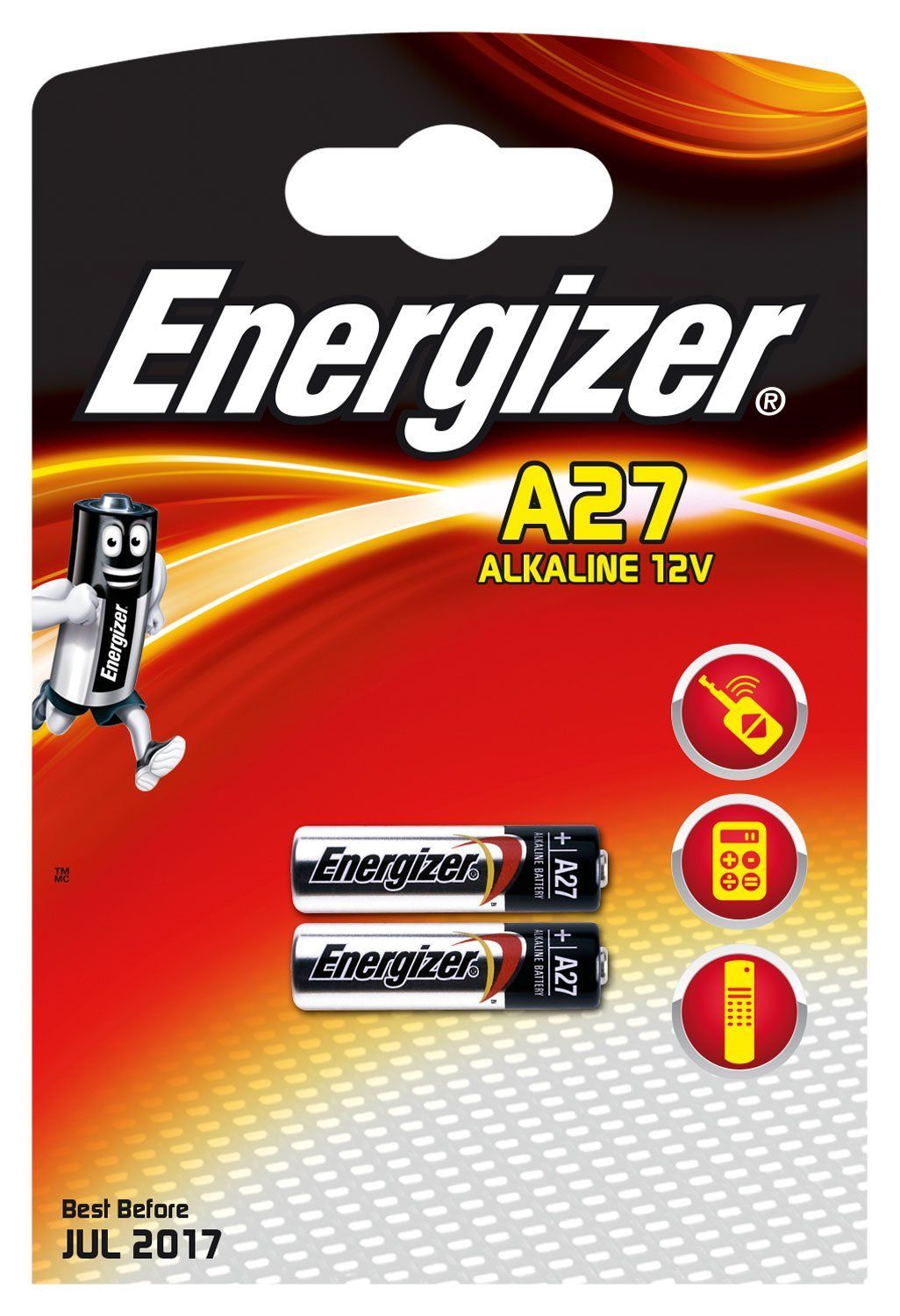 Energizer V 199734 A27 Lot de 2 Piles Alcaline