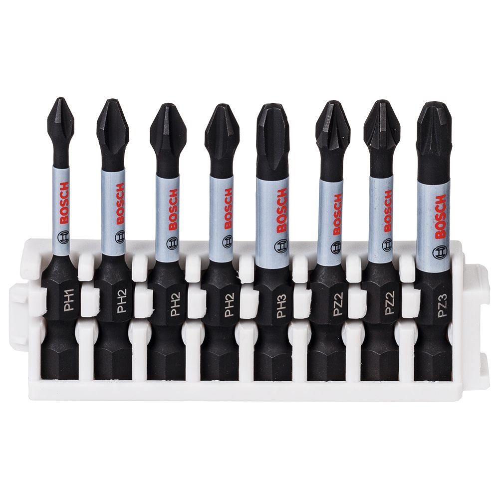 Bosch Assortiment de 8 embouts de vissage 1 x PH1 3 x PH2 1 x PH3 2 x PZ2 1 x PZ3 260925C152 - vue 4