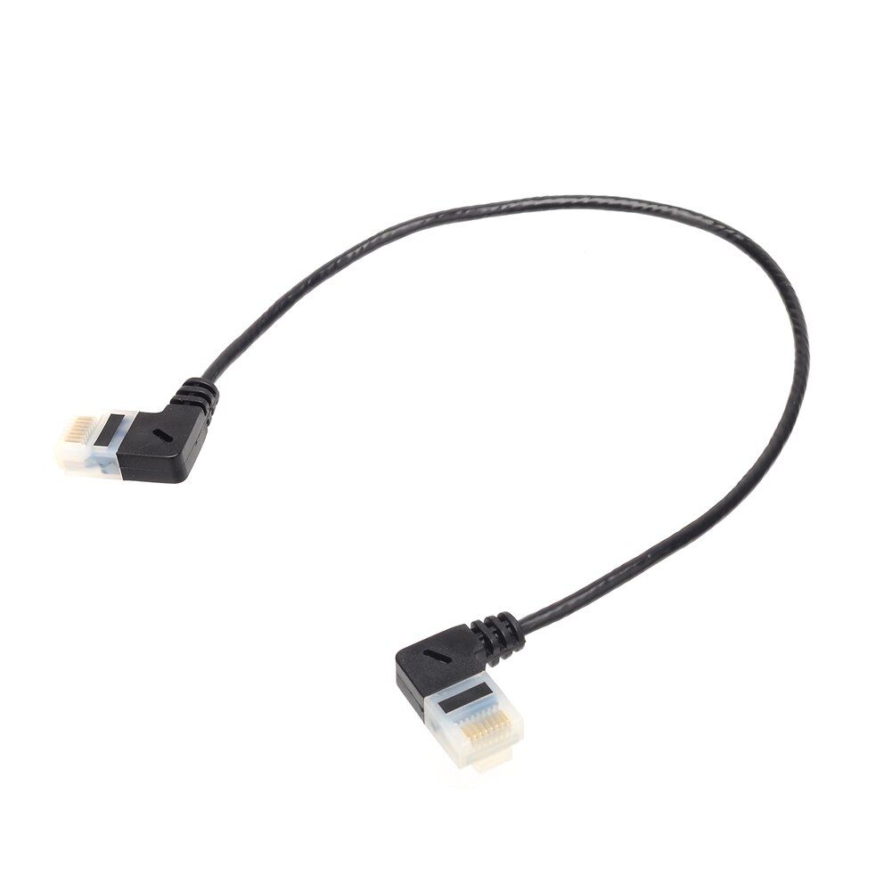 0.5m Left-Right CY  Câble Ethernet ultra fin Cat6 UTP LAN, cordon raccordement, avec 2 connecteurs RJ45, routeur d'ordinateur, boîte télévision Nipseyteko