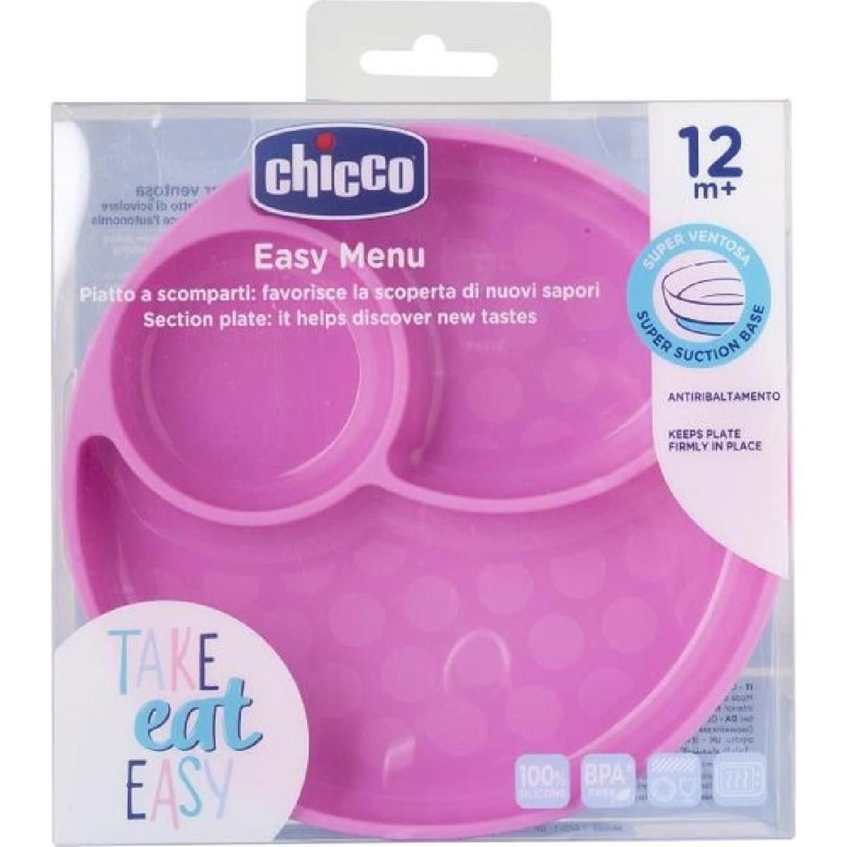 Chicco Plat A Compartiment En Silicone Avec Ventouse 12m+ - vue 2