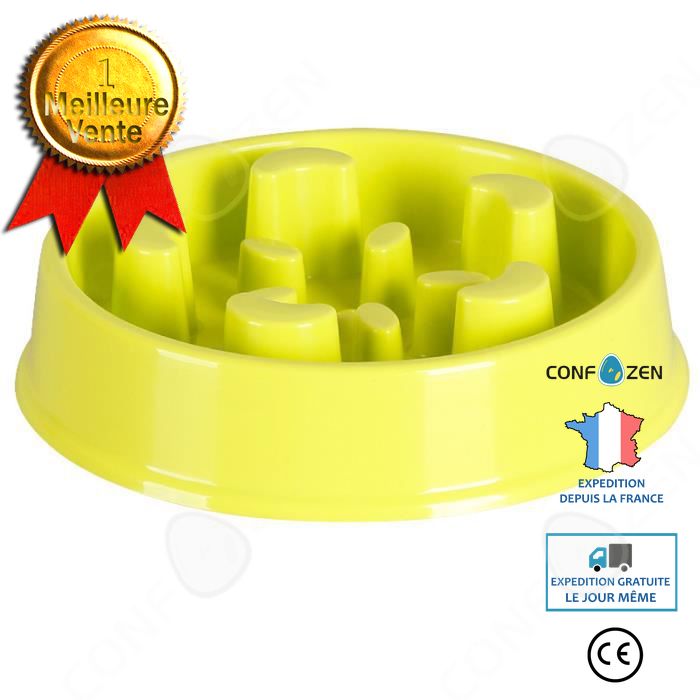 Meilleurs prix pour Gamelle Anti Glouton Chien Chat, Gamelle Pour Chien Chat, Distributeur Nourriture Croquettes Chiens, Prévention D'obèse - Vert