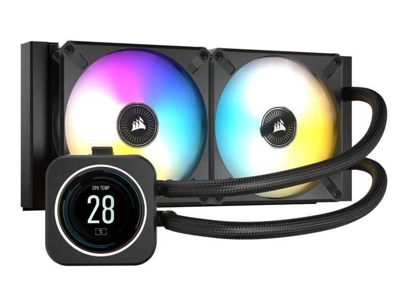 Corsair iCUE H100i ELITE LCD Liquid 2x120 CW 9060061 WW - vue 3